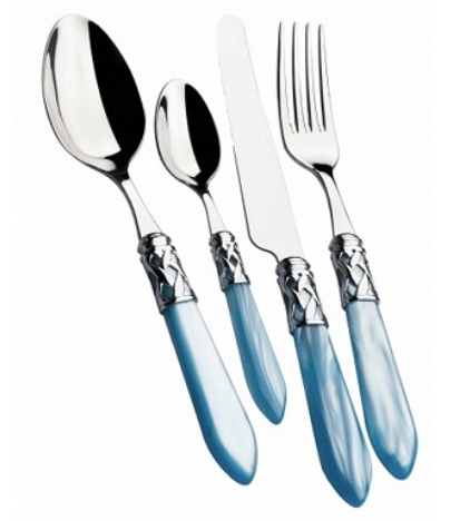 Couverts de table Bugatti Aladdin Bleu clair bague brillante