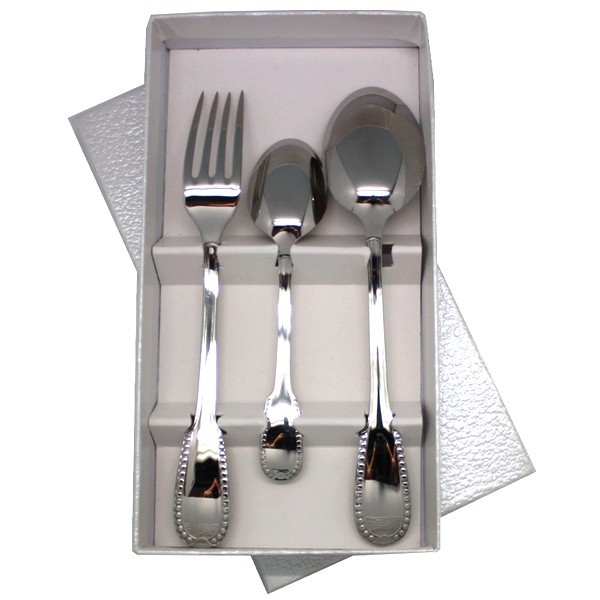 Couverts Enfant En Inox Perles En Coffret Cadeau