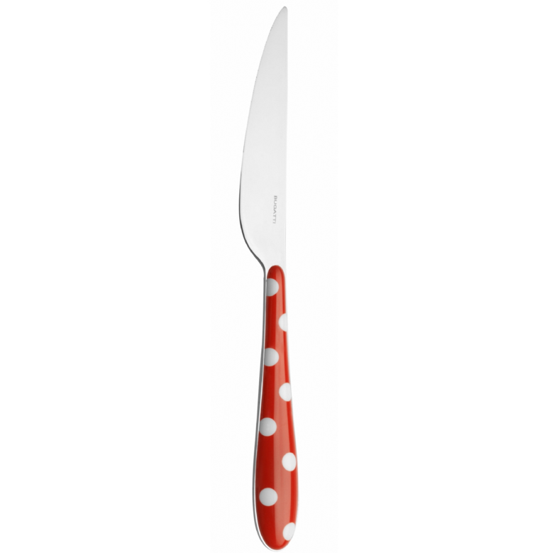 Vente A L Unite De Couverts Bugatti Couteau De Table Pois Rouge