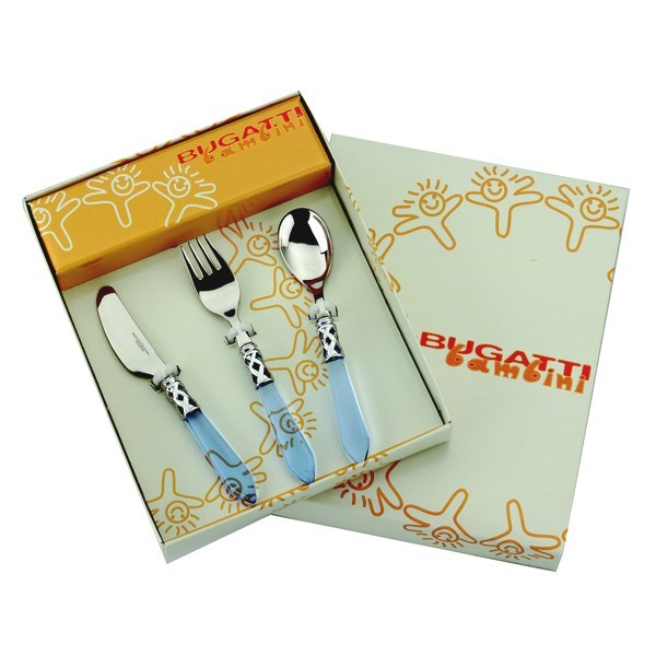 29 2 En Stock Le Coffret Couverts Bebe Aladdin Bleu Bugatti