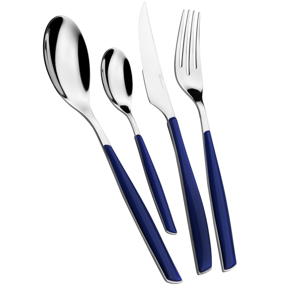 Bugatti Glamour - Lot De 6 Fourchettes à Dessert Acier 18/10 Iris Coloré, Lave-Vaisselle