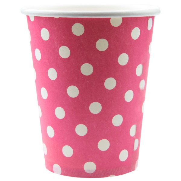 BFB Lot De 60 Gobelets En Carton Rose Avec Feuille Dorée à Pois - Bols Dessert Crème Glacée Yaourt
