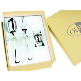 Cuillere Fourchette Et Rond De Serviette En Metal Argente Gravure Possible