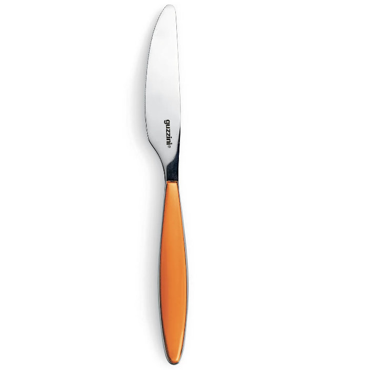 Cuillère De Table Guzzini Feeling - Orange Transparent - Acier Inox 18/10 - Design Robin Levien - Lave-vaisselle Safe