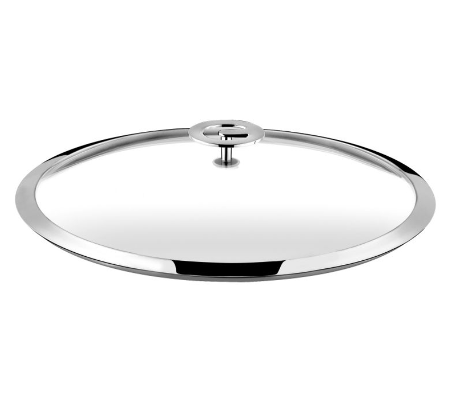 Tourne-tortillas Cavor En Acier Inoxydable 28 Cm - Retourneur D'omelette Espagnol - Compatible La Plupart Poêles - Design Plat Avec Poignée Centrale - Fabriqué En Espagne