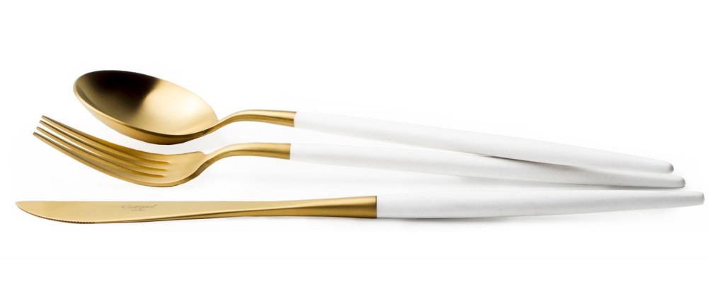 Goa Cutipol: couverts OR mat et manche blanc