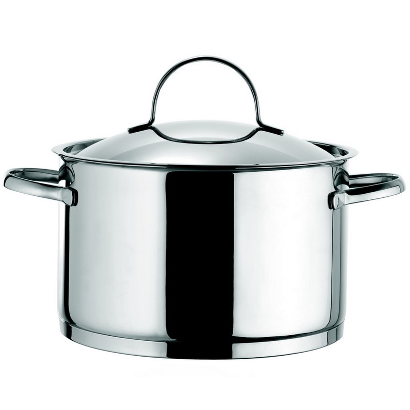 Lacor 88024 Faitout 24 Cm Avec Couvercle – Acier Inox 18/10 Fond Sandwich, Compatible Induction, Cuisine Pro & Maison