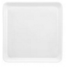 Assiette carrée Yaka Blanc Médard de Noblat, 25,5 x 25,5 cm. Vendue par 6.