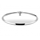 Couvercle en verre (bouton en acier et inox) Universel Cuisinox, diam 24 cm