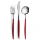 Set de 24 pièces Goa Cutipol rouge et inox brossé sans écrin