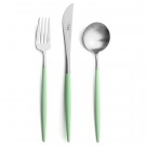 Set de 24 pièces Goa Cutipol vert céladon et inox brossé sans écrin