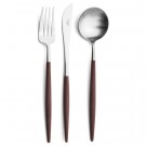 Set de 24 pièces Goa Cutipol marron et inox brossé sans écrin