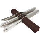 Rangement argenterie: Support Marron pour 12 couteaux de table ou à dessert. 