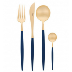 Set de 24 pièces Goa Cutipol bleu et doré mat sans écrin