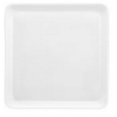 Assiette carrée Yaka Blanc Médard de Noblat, 25,5 x 25,5 cm. Vendue par 6.