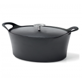 Cocotte ovale noire Volcan Cuisinox avec couvercle, diam 29 cm