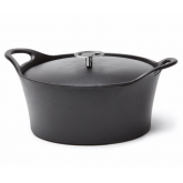 Cocotte ronde noire Volcan Cuisinox avec couvercle, diam 20 cm