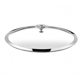 Couvercle en verre (bouton en acier et inox) Universel Cuisinox, diam 28 cm