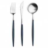 Set de 24 pièces Goa Cutipol bleu et inox brossé sans écrin