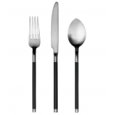 -60% Coffret 24 pièces Vogue en inox mat et manches noir mat, couverts Herdmar