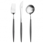 Couverts Cutipol Goa inox et GRIS