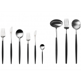 Set de 75 pièces Goa Cutipol noir et inox brossé sans écrin