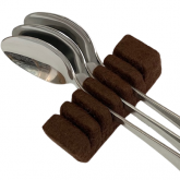 Support Marron pour 6 Cuillères à Café ou 6 fourchettes à gâteau