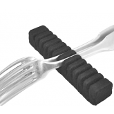 Rangement argenterie: Support Noir pour 12 cuillères/fourchettes de table ou à dessert. 