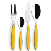 Couverts Guzzini Feeling Jaune. Vente à l'unité.