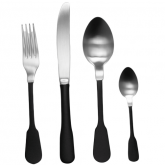 -70% Ménagère 24 pièces Herdmar mono Inox mat et manches Noirs