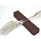 Rangement argenterie: Support Marron pour 12 cuillères/fourchettes de table ou à dessert. 