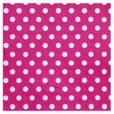 Lot de 20 serviettes papier Fuchsia à pois blancs