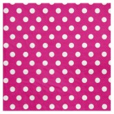 Lot de 20 serviettes papier Fuchsia à pois blancs