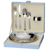 Coffret 6 pièces cadeau pour enfant en inox Turini AEIOU