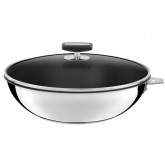 Wok revêtu Malice Cuisinox diamètre 28 cm + 1 poignée et 1 couvercle