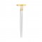 Baguettes chinoises Goa en or mat et manche Blanc Cutipol (1 lot de 2 baguettes + 1 support pour baguettes)
