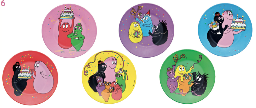 Coffret De 6 Assiettes Barbapapa Coffret De 6 Assiettes Barbapapa
