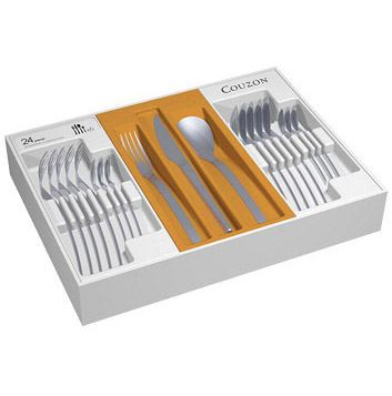 Ménagère De 24 Pièces En Acier Inoxydable Avec Couteau