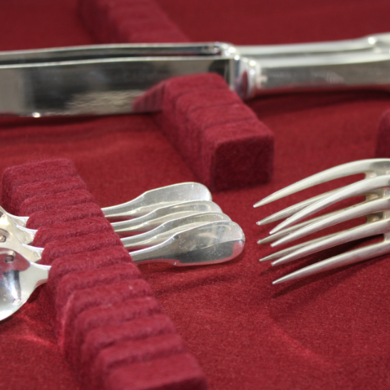 Range Couverts Tiroir Marron Pour Couteaux