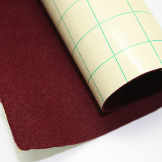Rangement argenterie: Coupon de tissu feutre Bordeaux adhésif pour couvrir  les tiroir