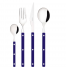 couverts bleu foncé