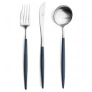 Set of 24 pieces Goa Cutipol Blue and brushed stainless steel