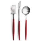 Set of 24 pieces Goa Cutipol Red and brushed stainless steel