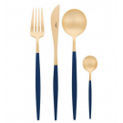 Set of 24 pieces Goa Cutipol Blue and Gold matt without case