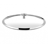 Couvercle en verre (bouton en acier et inox) Universel Cuisinox, diam 24 cm