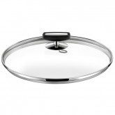 Couvercle en verre (bouton en bakélite et acier) Malice Cuisinox diamètre 24 cm