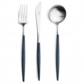 75 Pieces set Goa Cutipol Blue and brushed stainless steel