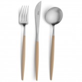 Set of 24 pieces Goa Cutipol Ivory and brushed stainless steel