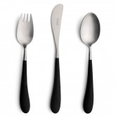 Alice 3 pieces Goa Cutipol black and brushed stainless steel