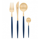 Set of 24 pieces Goa Cutipol Blue and Gold matt without case